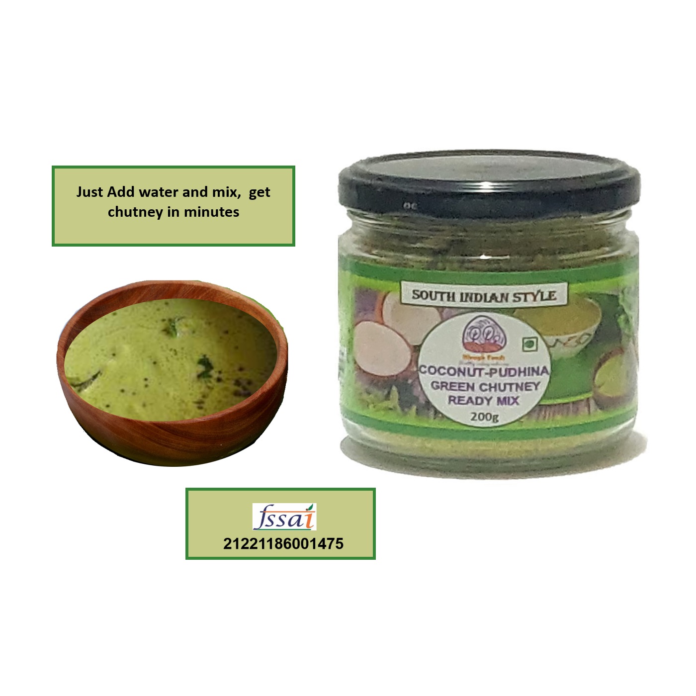 Coconut Pudhina Chutney 200g Set-1